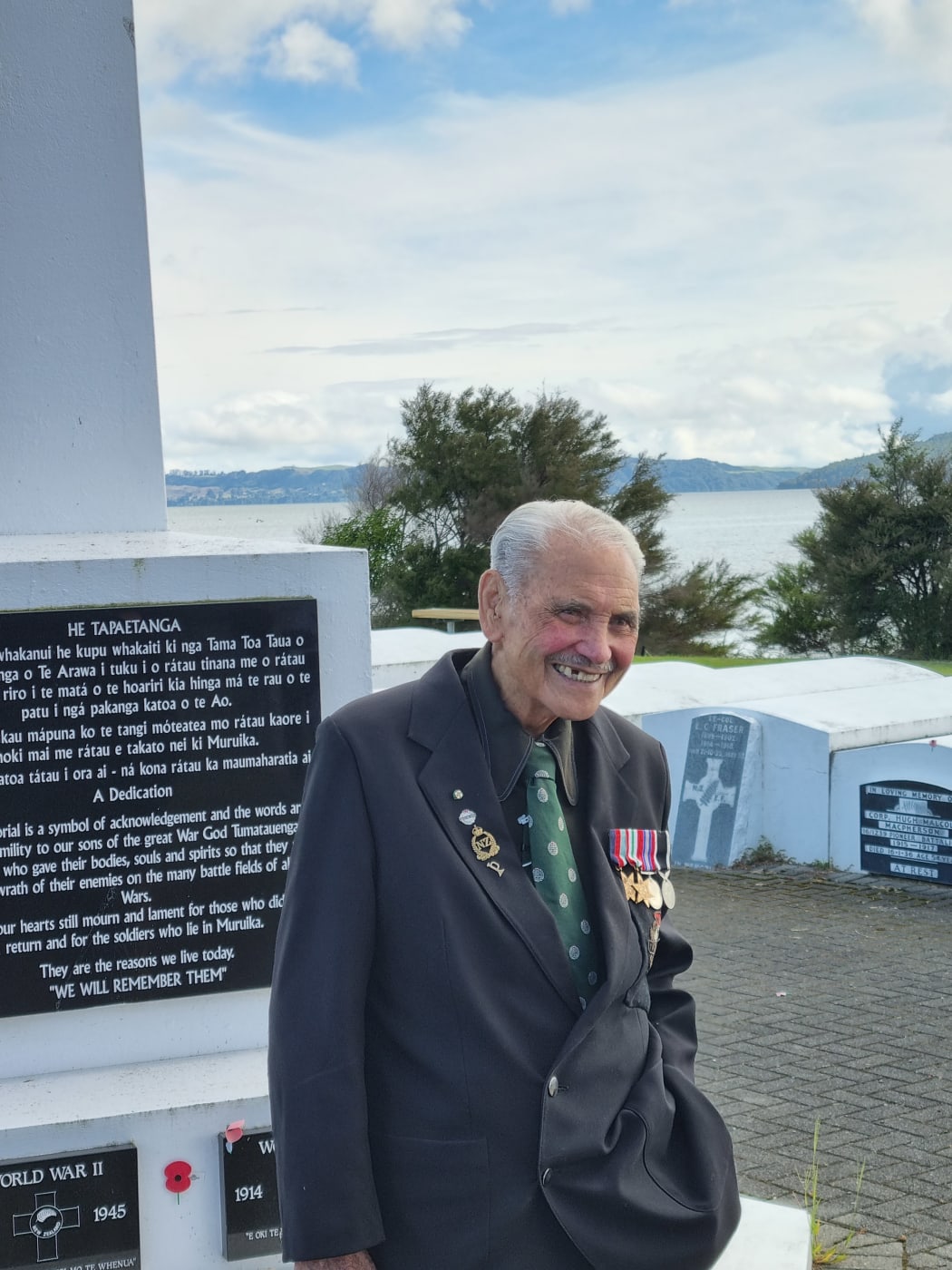 Sir Robert Gillies, the last surviving member of 28 Māori Battalion, in Rotorua