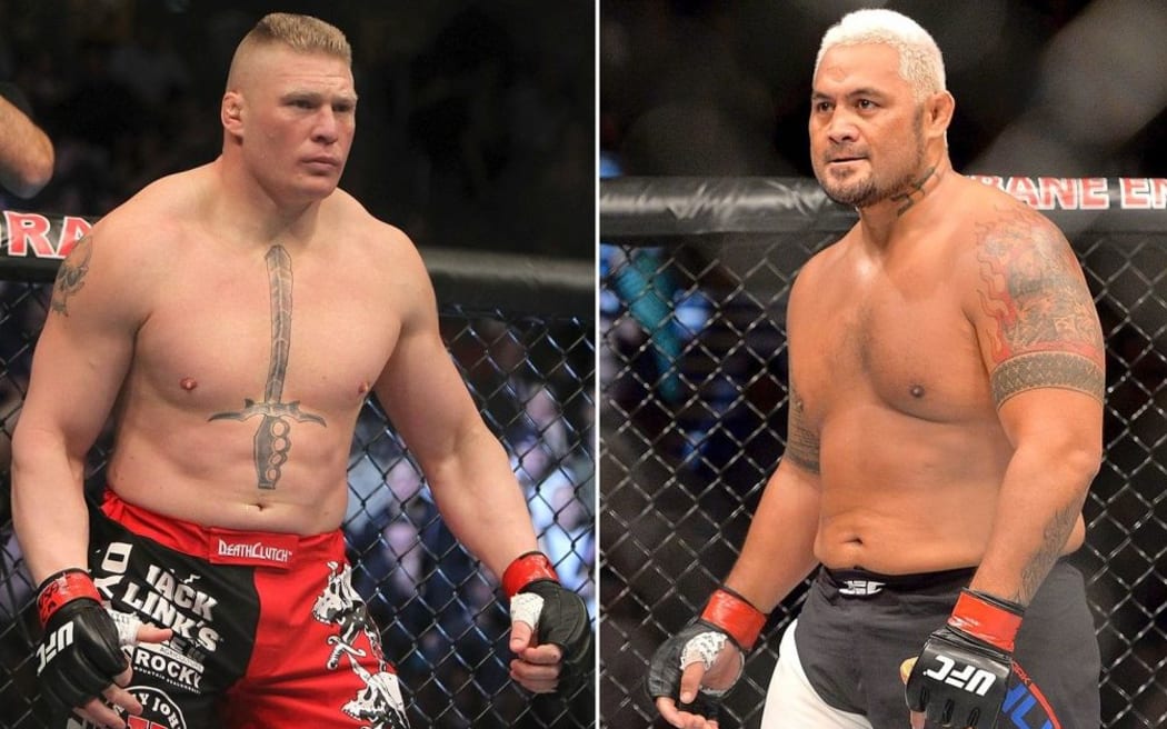 Brock Lesnar and Mark Hunt