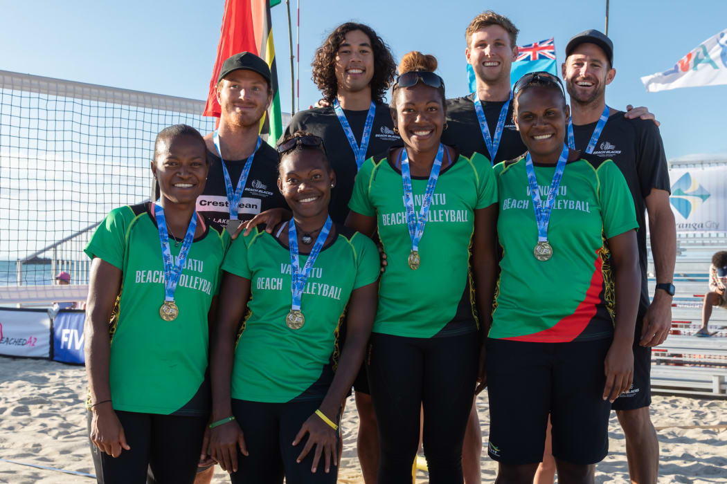 Vanuatu and New Zealand advanced directly to the Asian Volleyball Confederation's Continental Cup final in June.