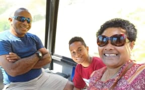 From left, Nemani Tunidau, Eparama Tunidau and Laisa Waka Tunidau