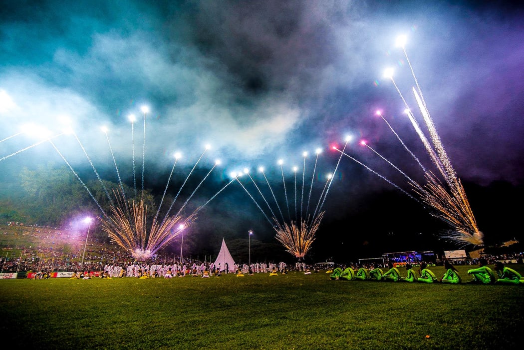 Opening night of the 6th Melanesian Arts Festival held in Solomon Islands.