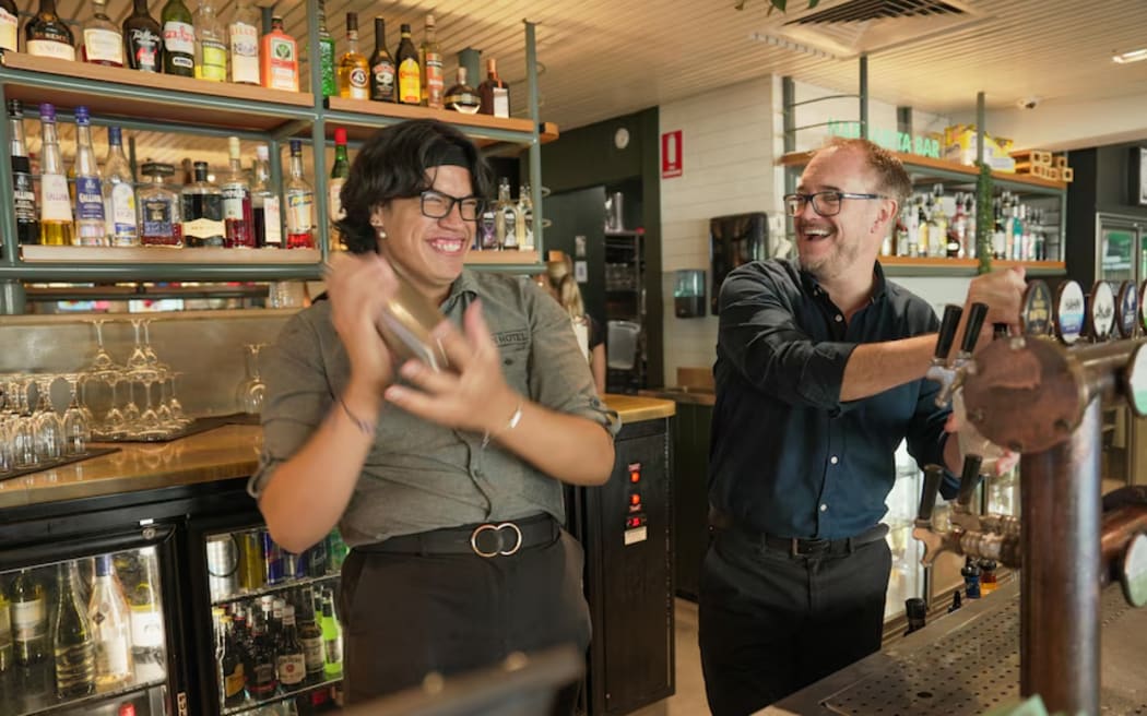 Kerehoma 'Kere' Hetaraka and Adam Jamieson.