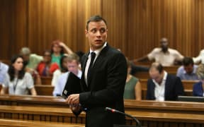 Oscar Pistorius during sentencing at the High Court, Pretoria, in October 2104.