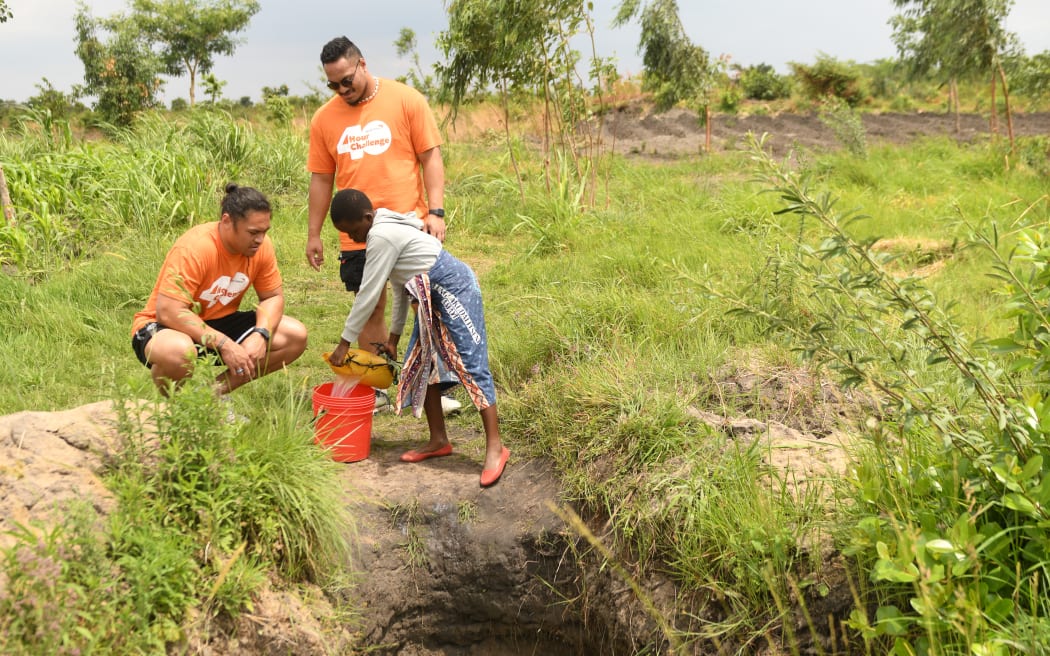 Caleb Clarke at Prisca's well.