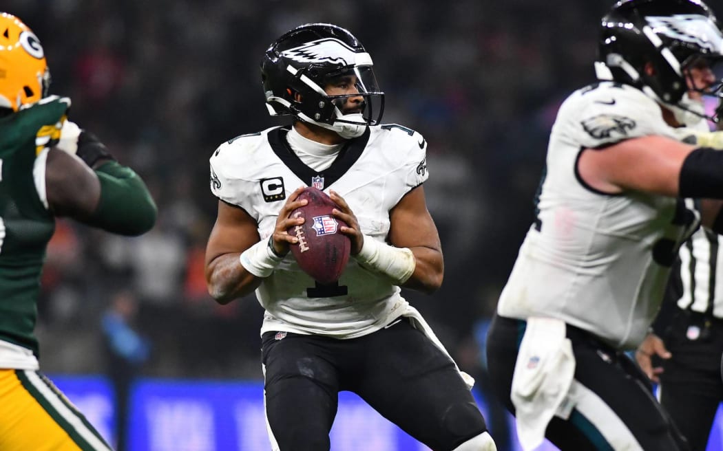 Quarterback Jalen Hurts in action for Philadelphia Eagles.