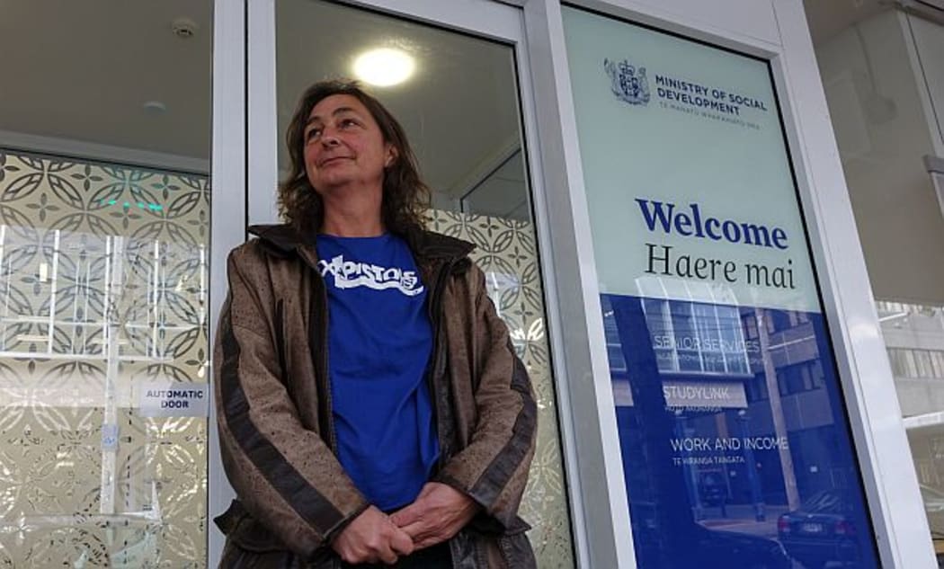 Advocate stands outside WINZ office