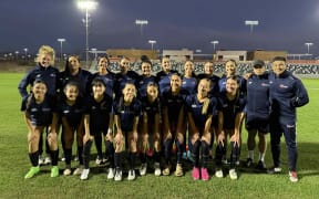 Samoa U17 team before match against Slammers FC in Irvine.