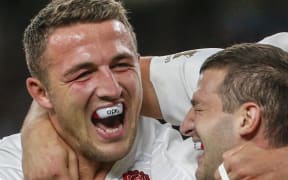 England's Sam Burgess and Johnny May during the Rugby World Cup.