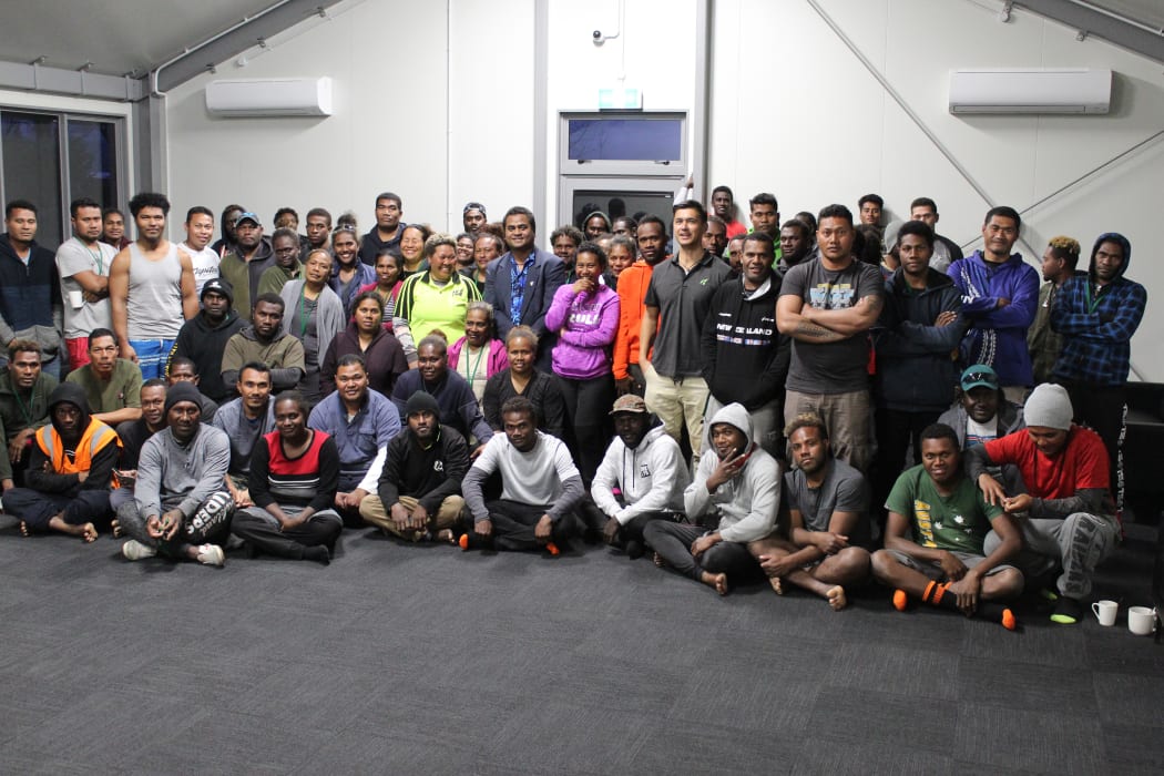 Solomon Islands seasonal workers in Bleinheim, New Zealand. 2020