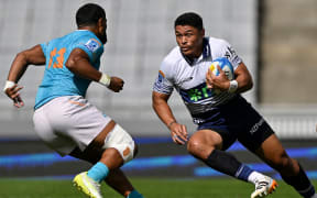 Caleb Clarke of the Blues, Blues v Moana Pasifika, round 5 Super Rugby Pacific match at Eden Park.