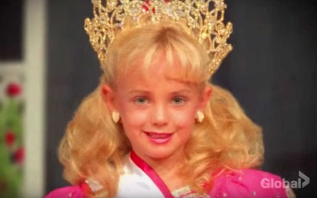 A screengrab of JonBenet Ramsey from the CBS TV series The Case of JonBenet Ramsey.
