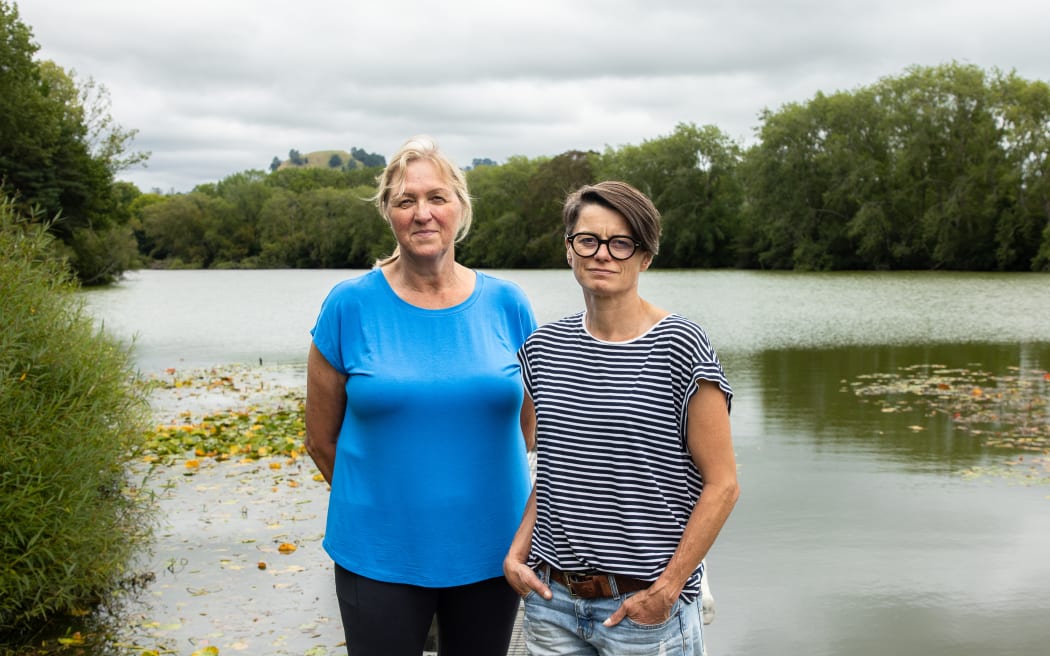 Leanne Archer and Katrin Halbert, photographed at Lake Ohakuri