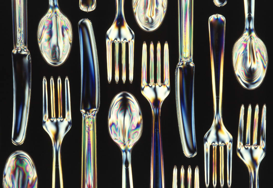 Disposable cutlery made from biodegradable plastic