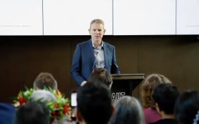 Chris Hipkins gives a State of the Nation speech at AUT South, Manukau.