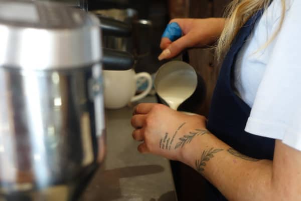 Coffee making in Dunedin.