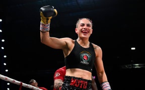 Mea Motu v Ellen Simwaka (IBO world super bantamweight title)
D+L Events Boxing Fight Night. Eventfinda Stadium, Auckland, New Zealand. Saturday 26 August 2023. Mandatory credit: Andrew Cornaga / www.photosport.nz
