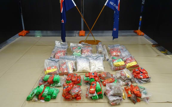 Some of the $176 million worth of methamphetamine seized by Customs during a recent bust.