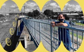 Auckland university student Alan Shaker at Papatoetoe train station.