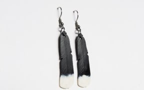 Huia earrings by Remix Plastics