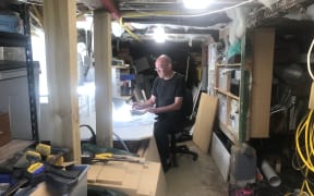 Bill McKay working from home basement