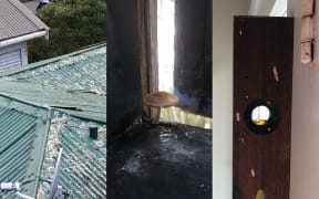 A run-down rental property, with mushrooms growing and holes unfixed.