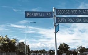 This Taradale street sign should say Cornwall Rd.