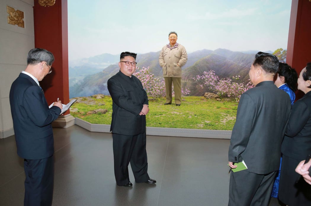 This undated picture released by KCNA shows North Korean leader Kim Jong-Un visiting the remodeled Korean Revolution Museum in Pyongyang.