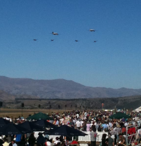 Aircraft entertain the crowd at Warbirds over Wanaka.