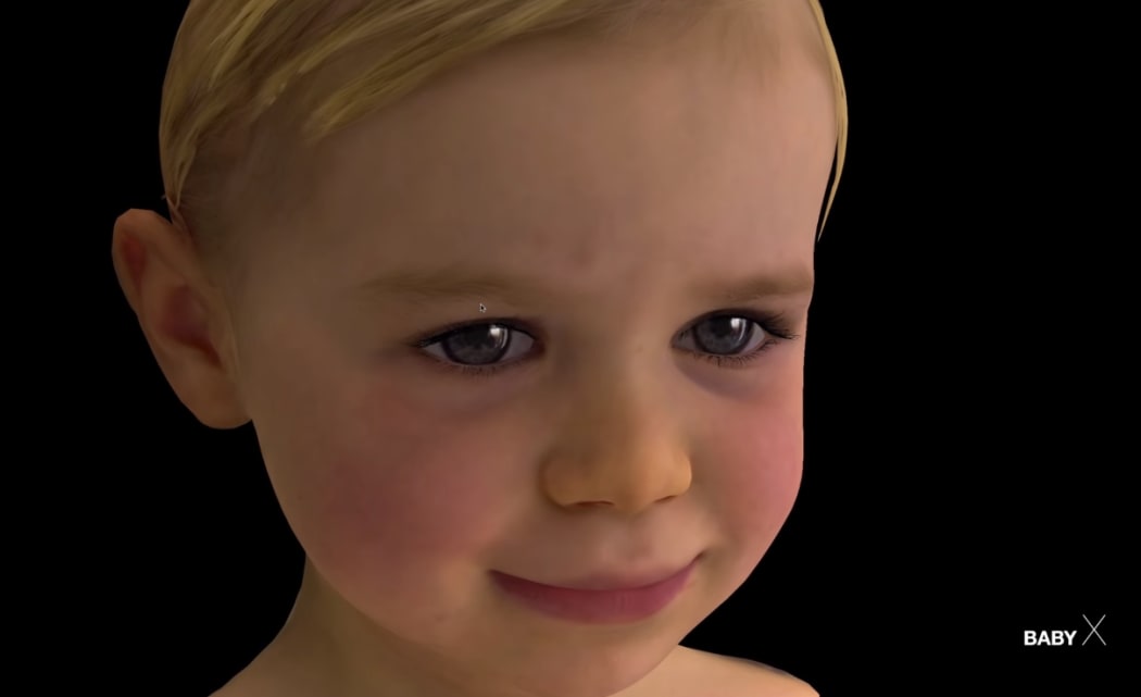 University of Auckland's AI baby project called Baby X.