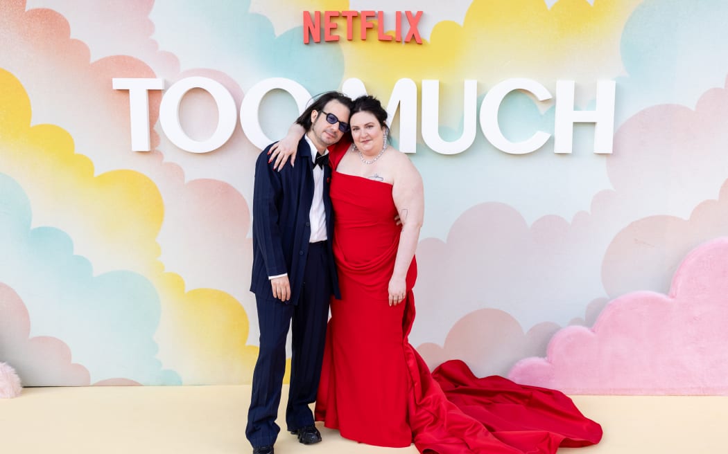 Luis Felber and Lena Dunham attend the Netflix Special Screening of 'Too Much' at The Barbican Centre on June 23rd, 2025 in London, United Kingdom.