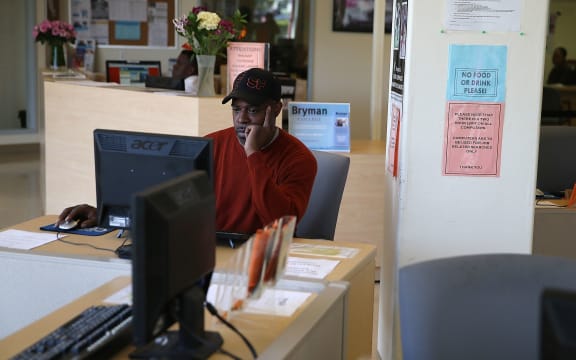 A job seeker in San Francisco.