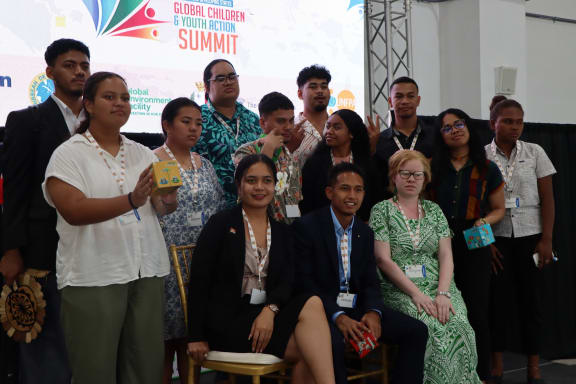 Pacific youth at the SIDS Global and Youth Summit ahead of the SIDS conference