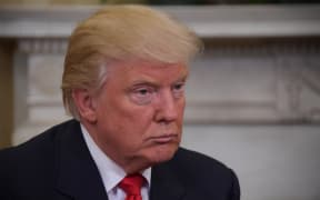 Donald Trump at the White House after his meeting with President Obama.