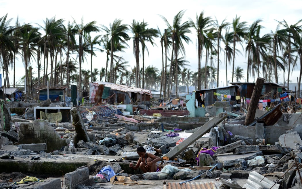 The landscape in Tacloban, a month after Haiyan.