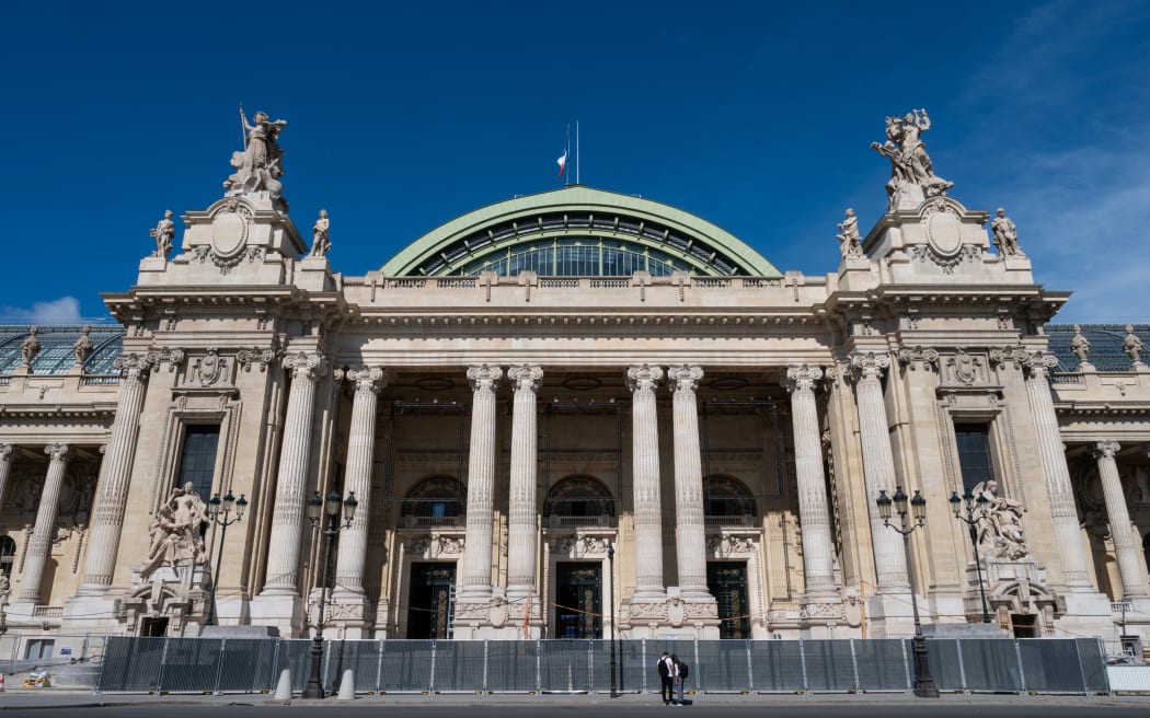 The facade of the Grand Palais after renovation work in Paris, France, on May 18, 2024. (Photo by Riccardo Milani / Hans Lucas / Hans Lucas via AFP)