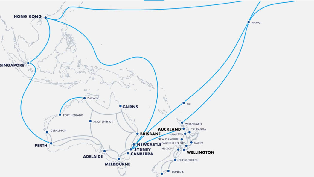 A cable was cut in Sydney and is affecting connectivity to New Zealand and the US.