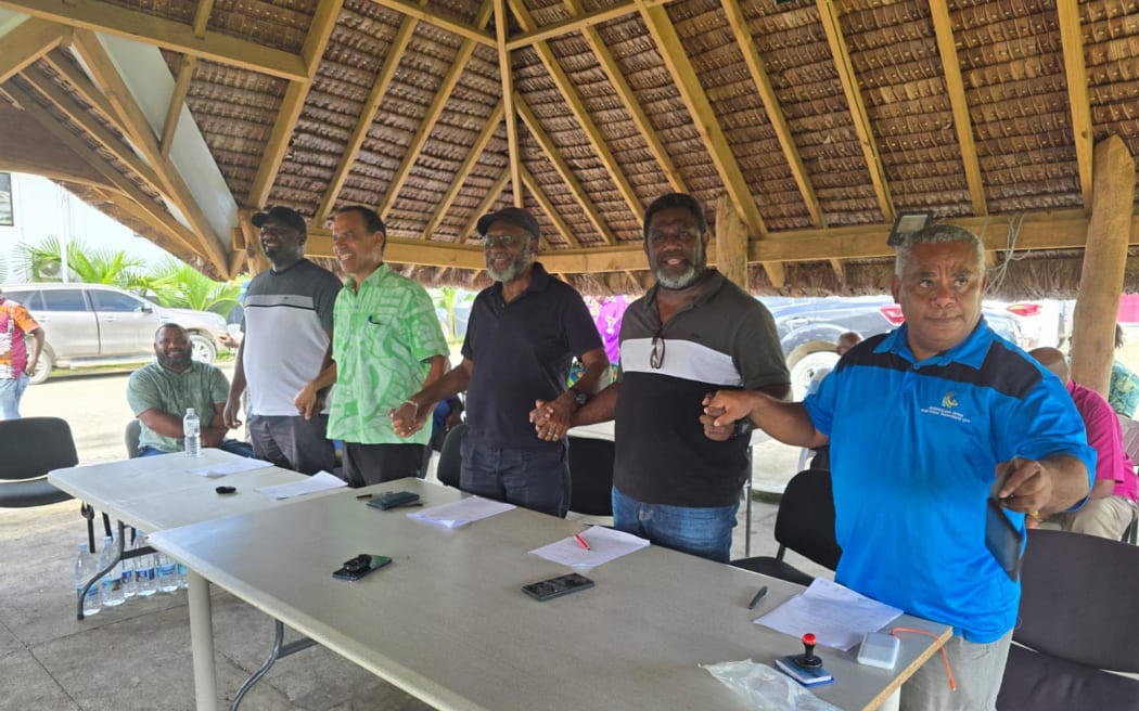 The five political parties sign agreement to form the next government. 27 January 2025