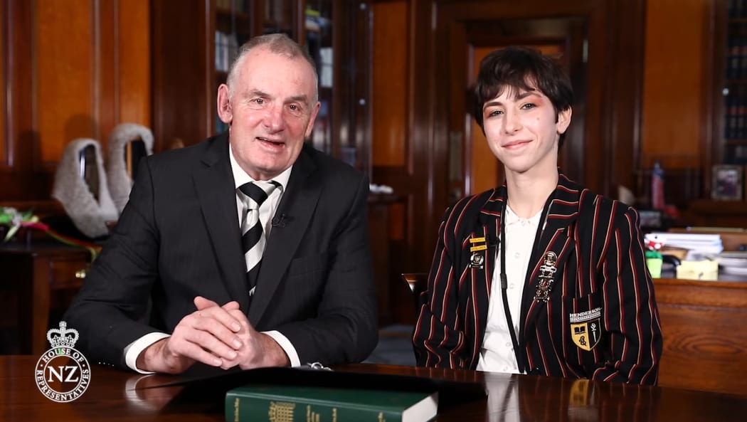 Trevor Mallard and Justine Tucker on the Speaker's daily briefing on Parliament TV