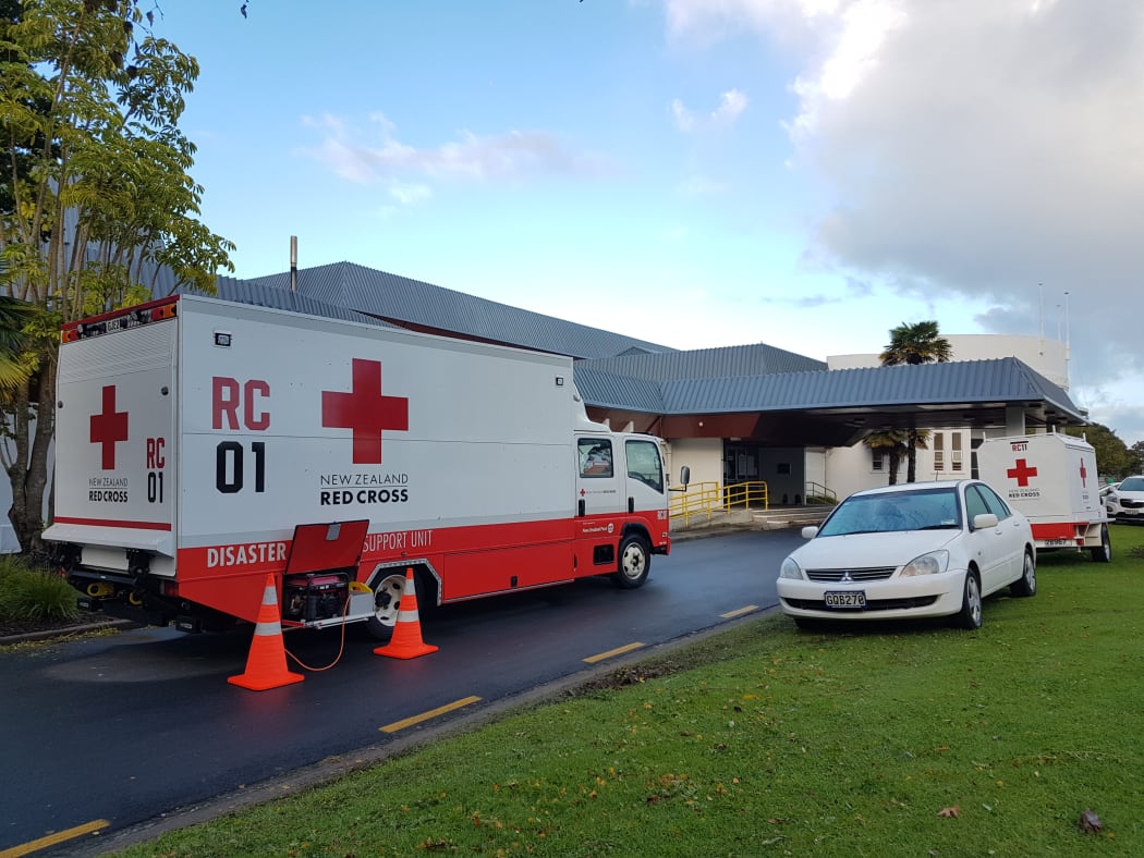 The Red Cross evacuation centre in Whakatane.