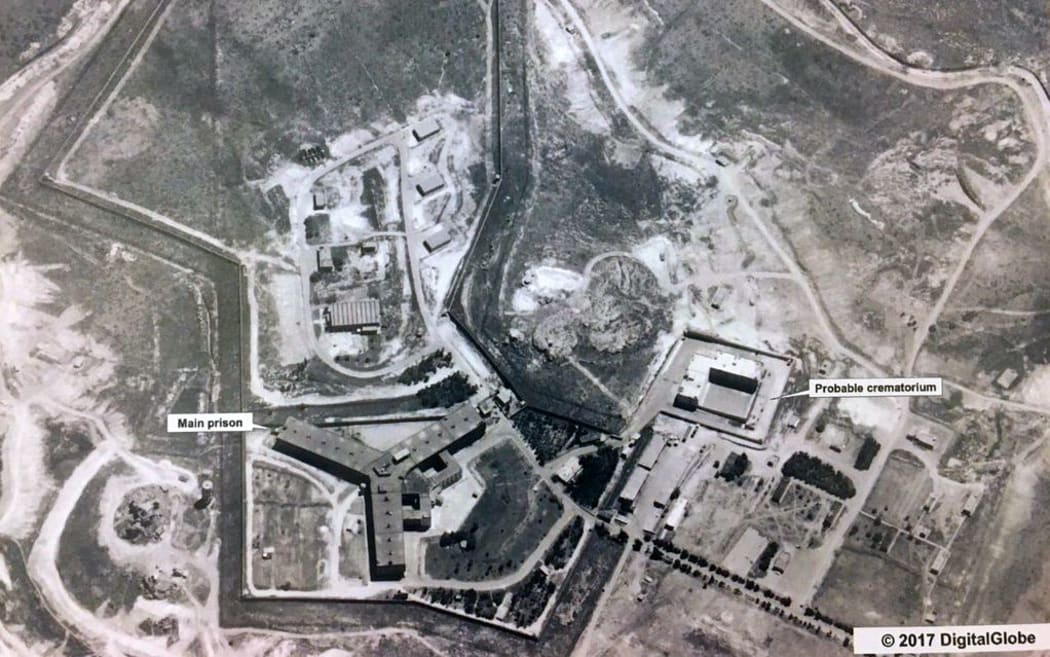 A satellite image of Saydnaya prison released by the US State Department.