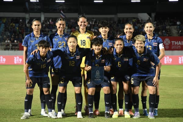 Thailand women's football team at Southeast Asian Games at the end of 2025.