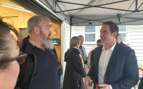 Paul Freeman of Stim Craftsmanship and Minister of Small Business Stuart Nash to announce extra funding for small businesses.