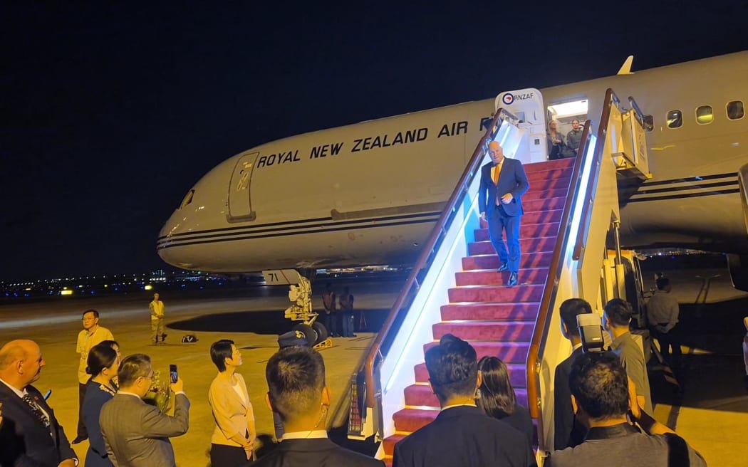 PM Christopher Luxon arrives in Shanghai, China