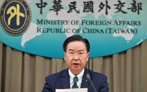 Taiwan's Foreign Minister Joseph Wu speaks during a press conference in Taipei on 26 March 2023 after an announcement by Honduras that it has broken off diplomatic relations with Taiwan, 11 days after saying it would establish diplomatic relations with China.
