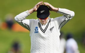 Tom Latham in the field on Day 4 of the first cricket Test between the New Zealand Black Caps and Sri Lanka.