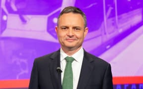 Green Party co-leader James Shaw during the TVNZ multi-leaders debate on 5 October 2023.