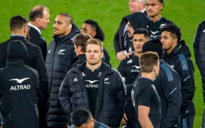 Sam Cane and the All Blacks look dejected after the 2022 Series loss to Ireland.
