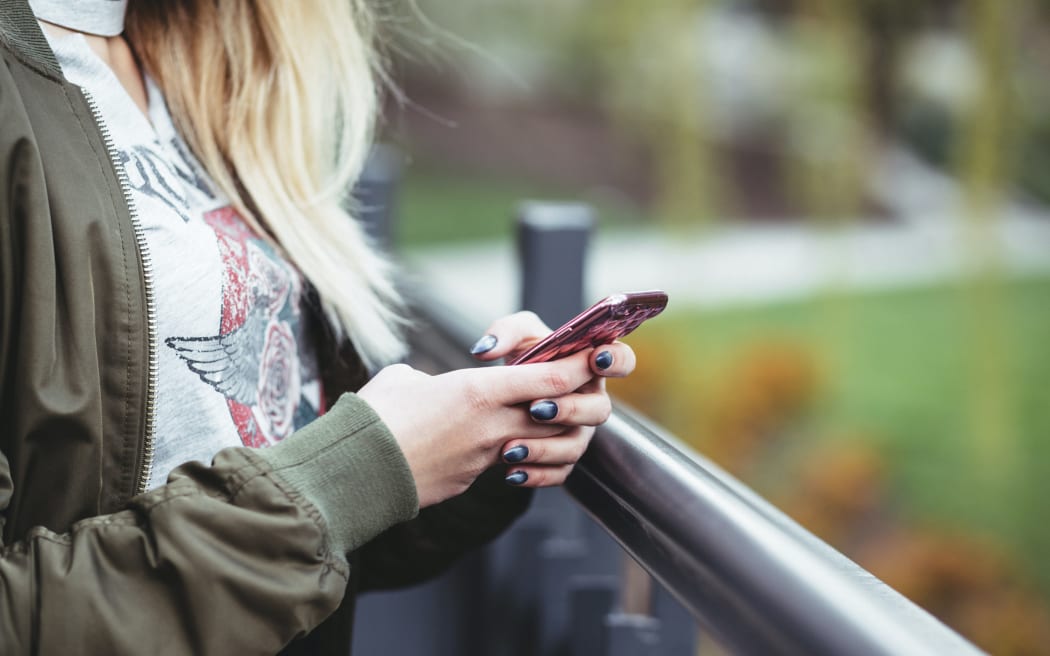 woman on mobile phone