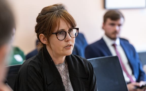 Broadcasting Standards Authority Chief Executive, Stacey Wood gives evidence at Parliament.