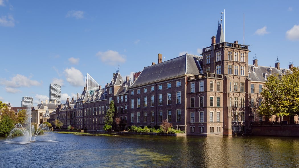 The Netherlands parliament buildings, the Binnenhof.